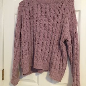 Lightweight cable knit sweater